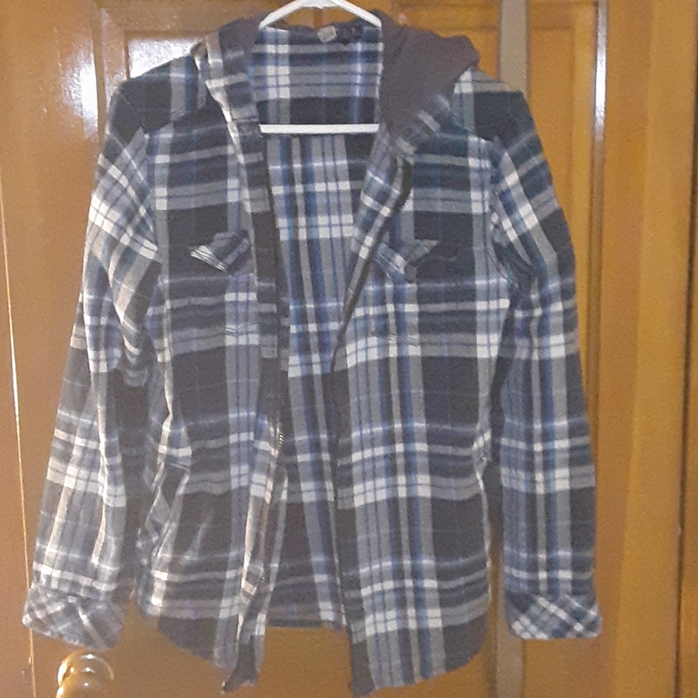 Blue striped jacket